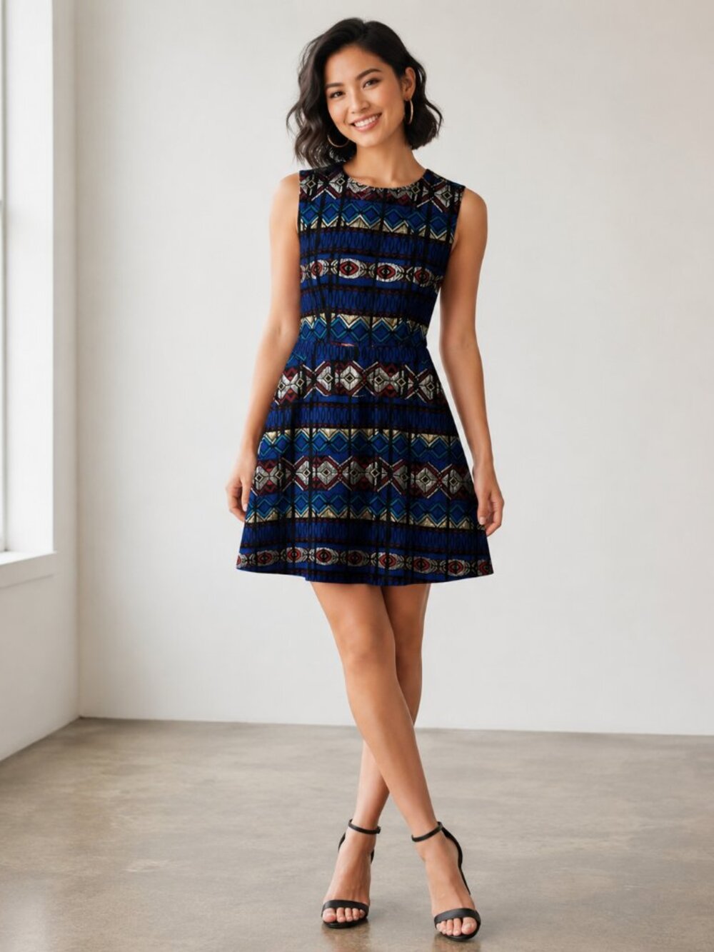 J. Crew A-Line Dress 0 Multicolor Jacquard Sleeveless Holiday Party Metallic
